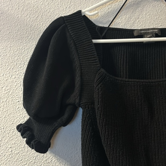 French Connection bubble sleeve short sleeve sweater size medium - Picture 2 of 5